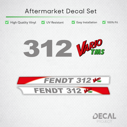 Fendt 312 Vario TMS Decal Kit - 300 Series Premium Vinyl Set - TMS Edition