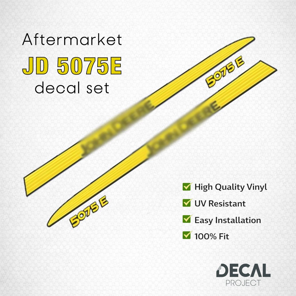 John Deere 5075E Decal Kit – Aftermarket Tractor Stickers – Full Set