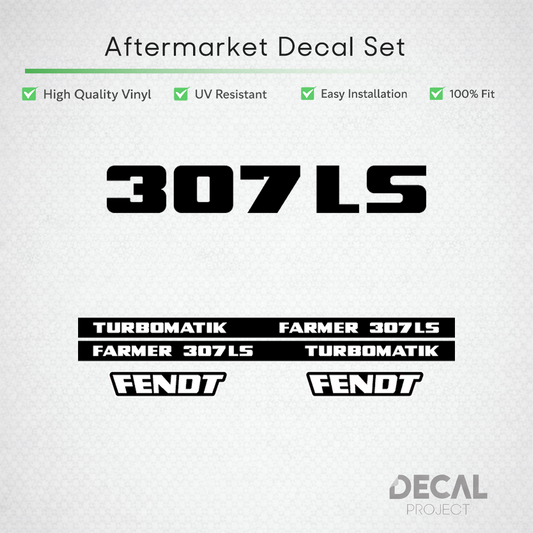 Fendt Farmer 307 LS Turbomatik Decal Set - Early 300 Series Restoration