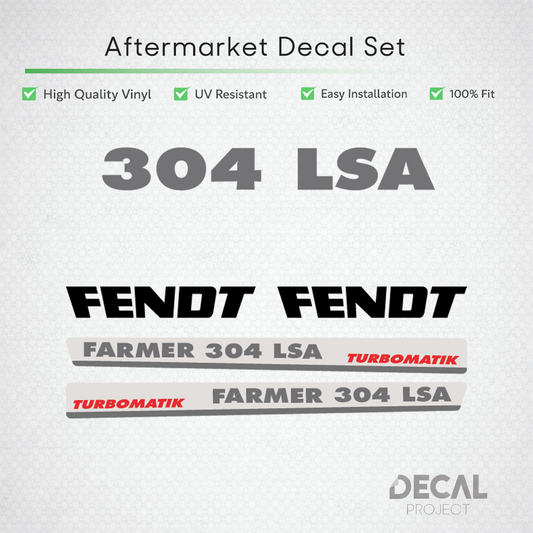 Fendt Farmer 304 LSA Turbomatik Decal Kit - Classic 4WD Series