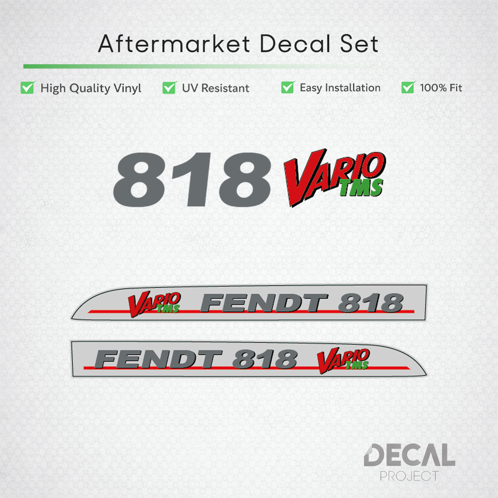 Fendt 818 Vario TMS Decal Set - Silver Edition - Premium Restoration Set