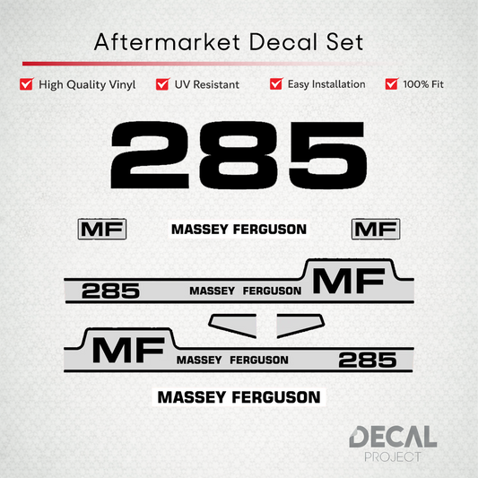 Aftermarket Decal Kit Compatible with Massey Ferguson 285 – Premium Restoration Vinyl Set – Image 1