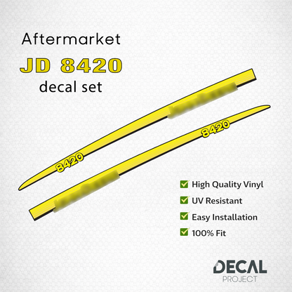 Aftermarket set fits JD  8420 Decal Kit – High-Quality Restoration Stickers - Full Set