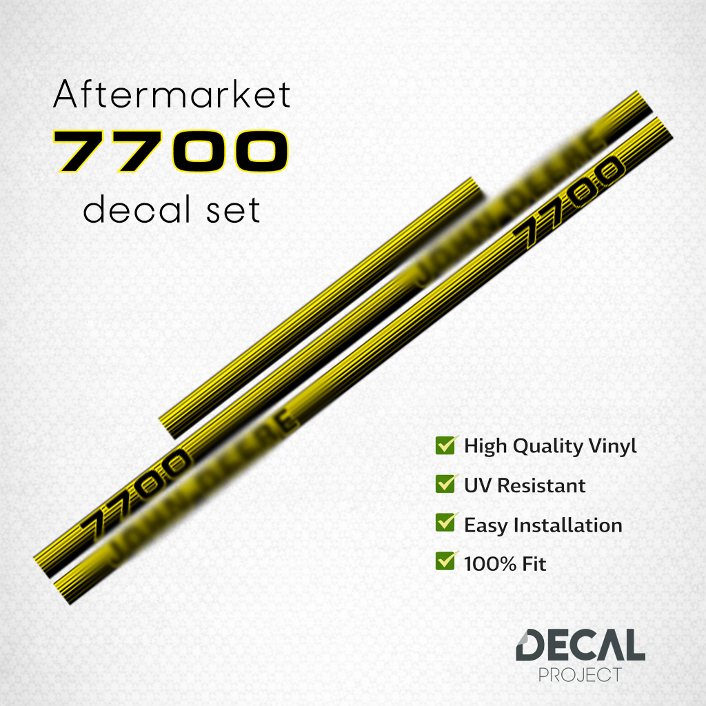 Aftermarket set fits JD 7700 Decal Kit – High-Quality Restoration Stickers - Full Set