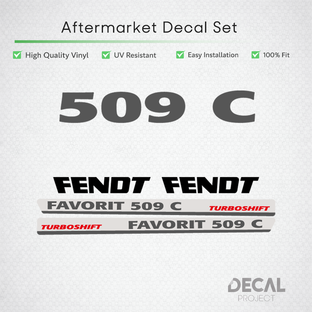 Fendt Favorit 509 C Turboshift Decal Kit - Premium Restoration Vinyl Set