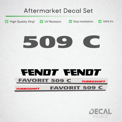 Fendt Favorit 509 C Turboshift Decal Kit - Premium Restoration Vinyl Set