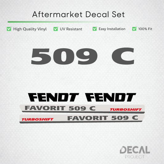 Fendt Favorit 509 C Turboshift Decal Kit - Premium Restoration Vinyl Set