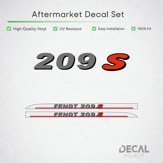 Fendt 209 S Decal Kit - Vinyl Restoration premium Standard Series