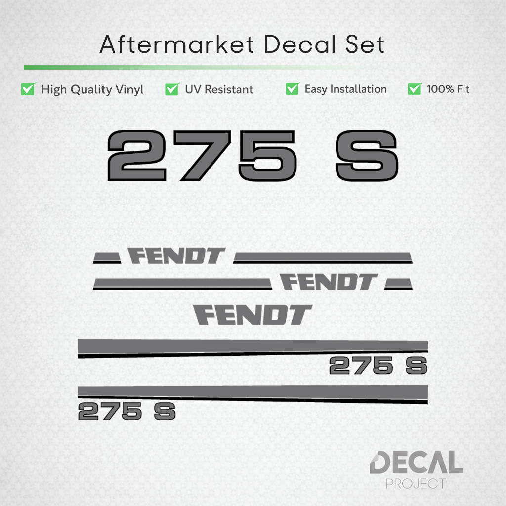 Fendt 275 S Decal Kit - Flagship Classic Series Premium Vinyl Restoration Set