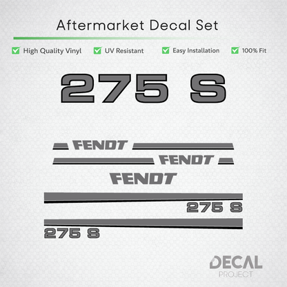 Fendt 275 S Decal Kit - Flagship Classic Series Premium Vinyl Restoration Set
