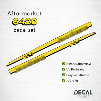Aftermarket set fits JD 6420 Decal Kit – High-Quality Restoration Stickers- Full Set