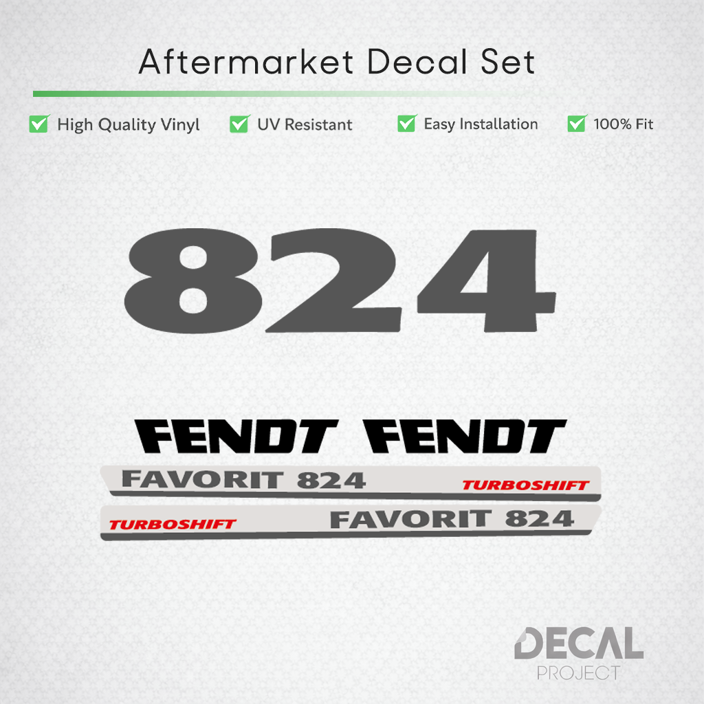 Fendt Favorit 824 Turboshift Decal Set - The Ultimate 800 Series Restoration Kit