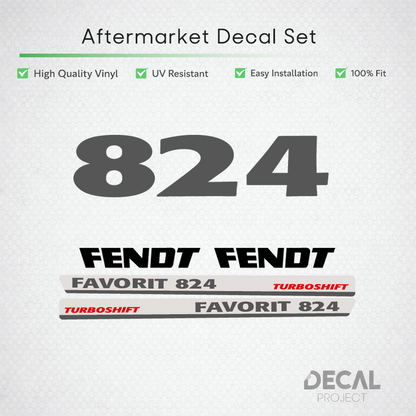 Fendt Favorit 824 Turboshift Decal Set - The Ultimate 800 Series Restoration Kit