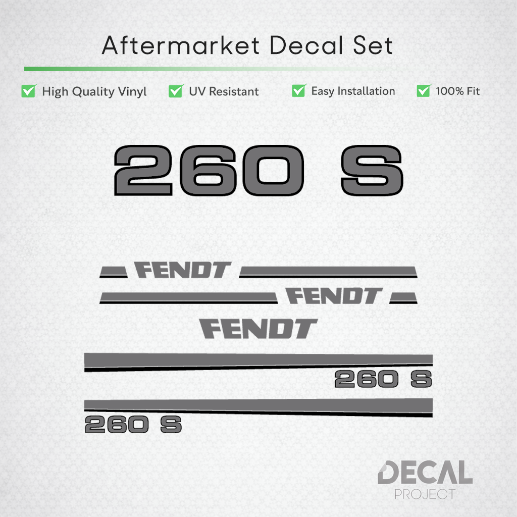 Fendt 260 S Decal Kit - Restoration Set Premium Professional Classic Series