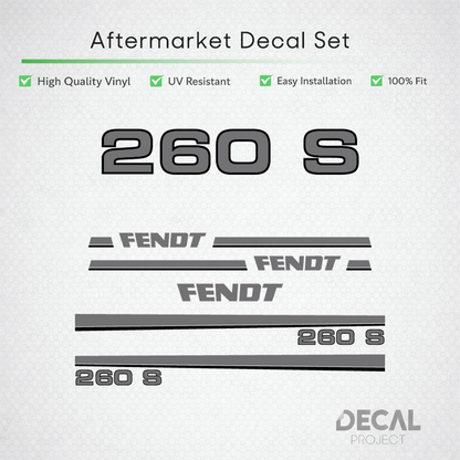 Fendt 260 S Decal Kit - Restoration Set Premium Professional Classic Series