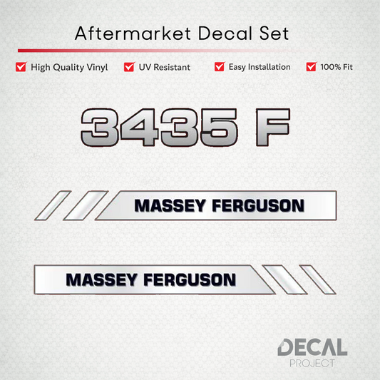 Aftermarket Decal Kit Compatible with Massey Ferguson 3435 F – Vineyard and Orchard Tractor Graphics Set – Image 1