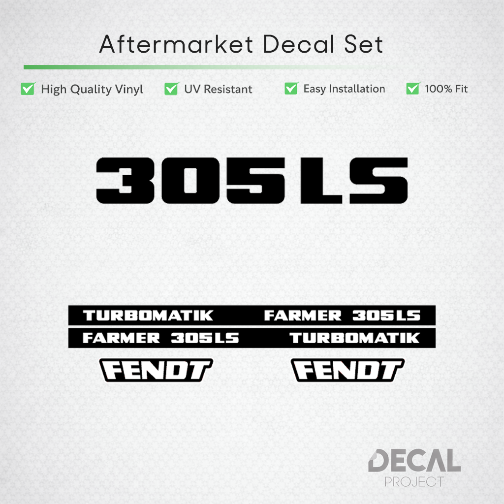 Fendt Farmer 305 LS Turbomatik Decal Set - Early 300 Series Restoration