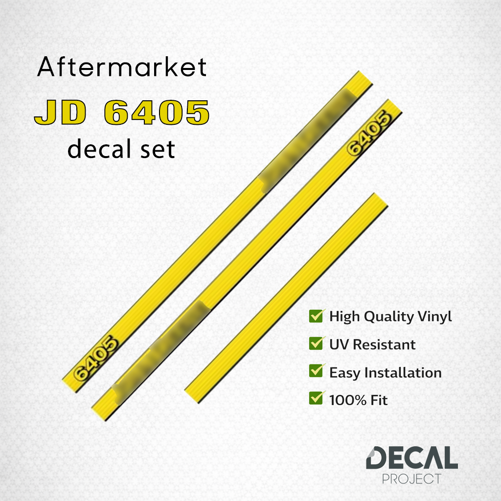 John Deere 6405 Decal Kit – Aftermarket Restoration Stickers - Full Set