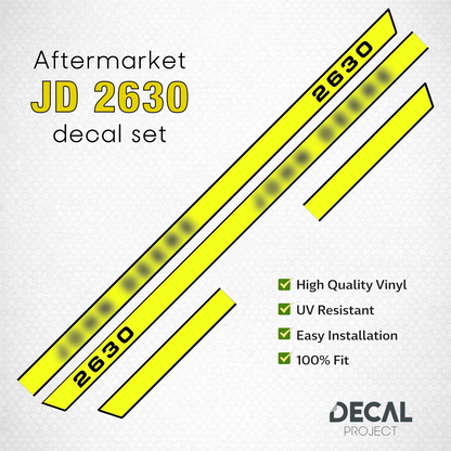 John Deere 2630 Decal Kit – Aftermarket Tractor Stickers – Full Restoration Set