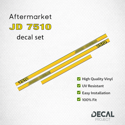 Aftermarket set fits JD 7510 Decal Kit – Premium Restoration Stickers – Full Restoration Set