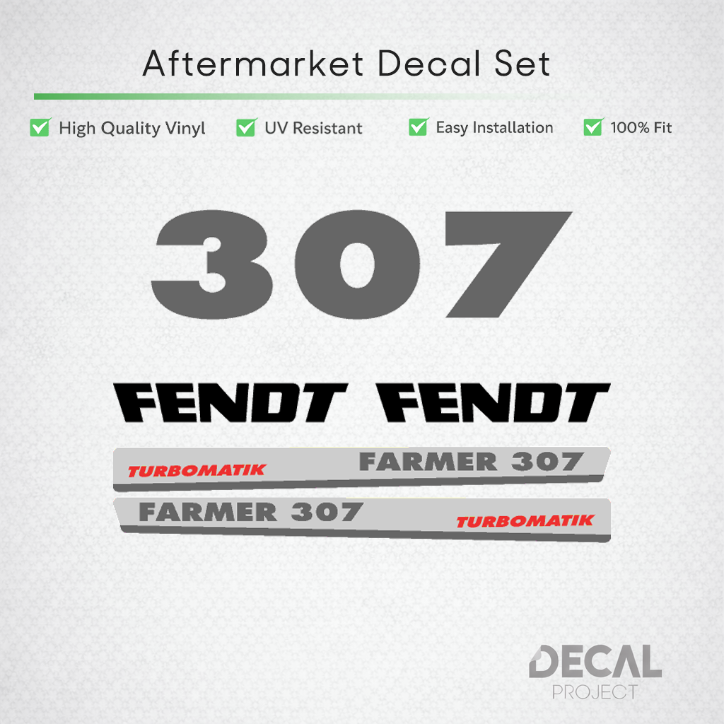 Fendt Farmer 307 Turbomatik Decal Kit - Classic 300 Series