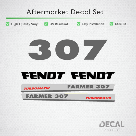 Fendt Farmer 307 Turbomatik Decal Kit - Classic 300 Series