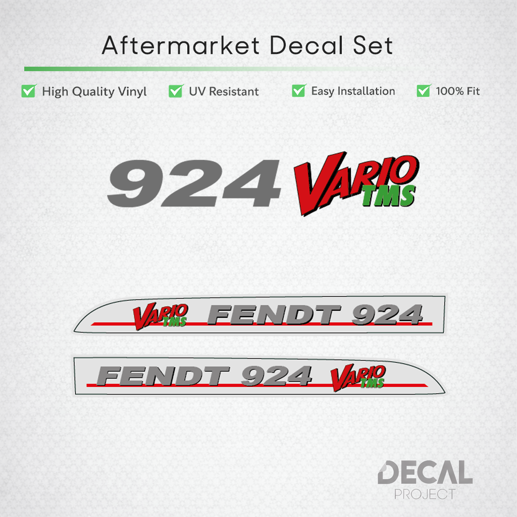 Fendt 924 Vario TMS Decal Set - Silver Edition - Premium 900 Series Vinyl Kit
