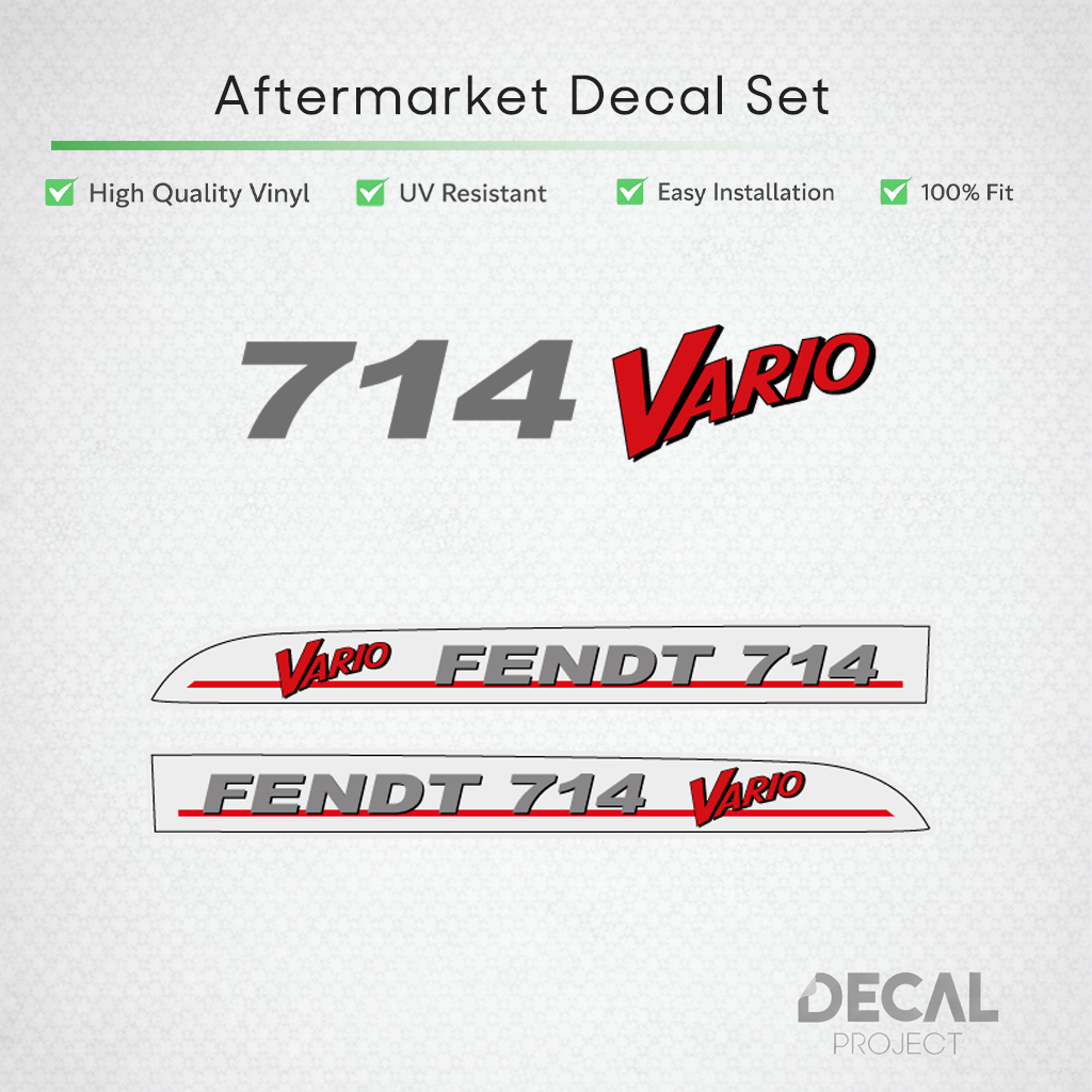 Fendt 714 Vario Decal Set - Restoration Vinyl Premium 700 Series