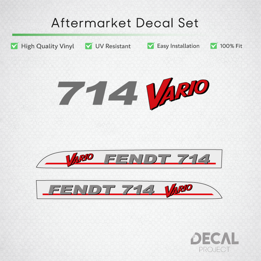 Fendt 714 Vario Decal Set - Restoration Vinyl Premium 700 Series