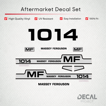 Aftermarket Decal Kit Compatible with Massey Ferguson 1014 – Maxiblok Restoration Vinyl Set – Image 1