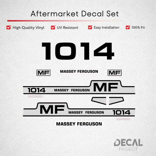 Aftermarket Decal Kit Compatible with Massey Ferguson 1014 – Maxiblok Restoration Vinyl Set – Image 1