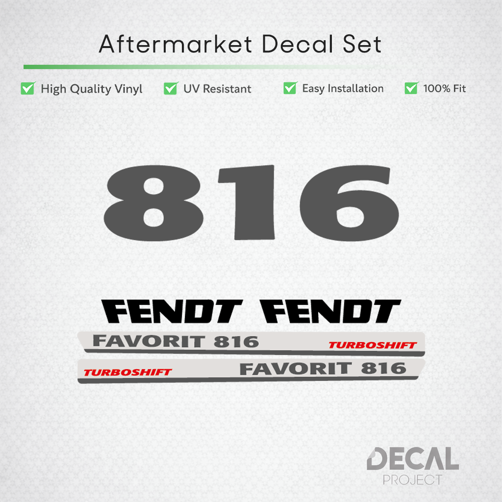 Fendt Favorit 816 Turboshift Decal Set - Series Restoration Vinyl Kit