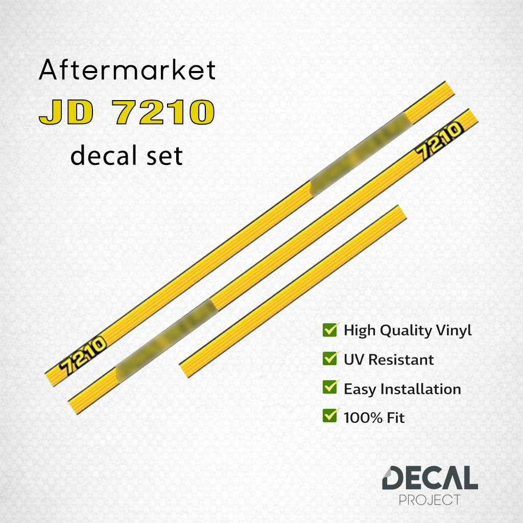 John Deere 7210 Decal Kit – High-Quality Restoration Stickers - Full Set