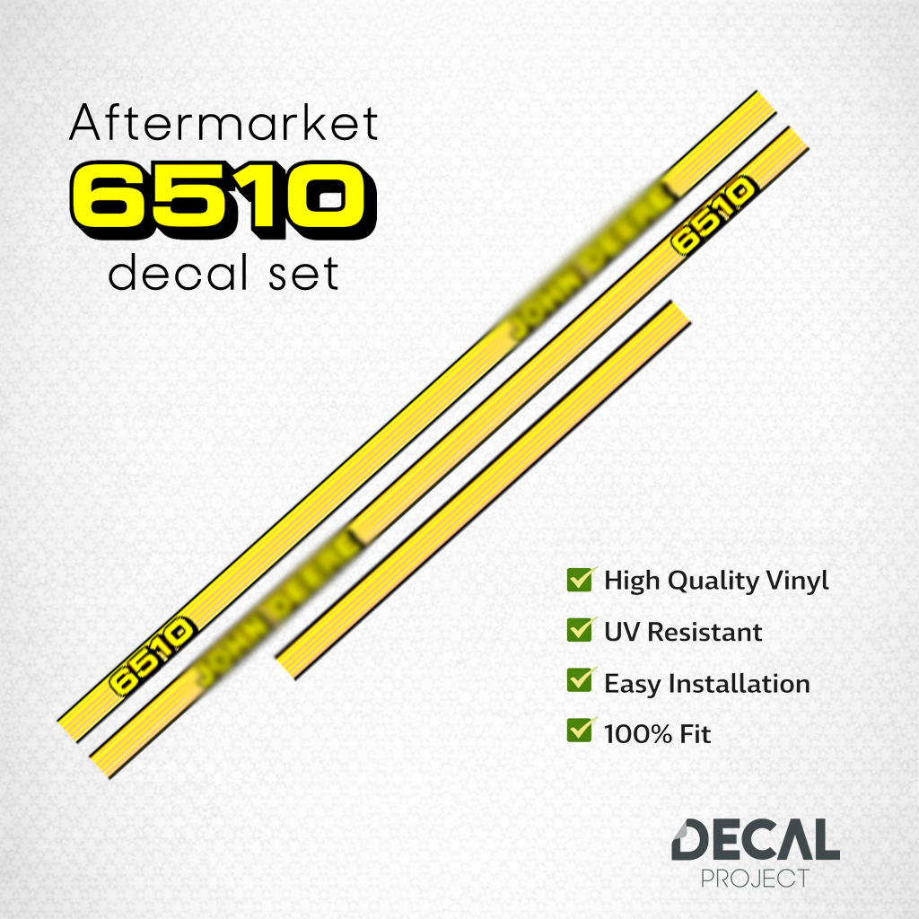 John Deere 6510 Decal Kit – High-Quality Restoration Stickers - Full Set