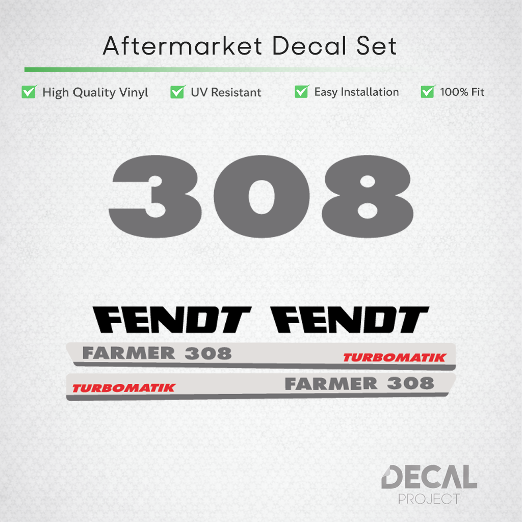 Fendt Farmer 308 Turbomatik Decal Kit - Classic 300 Series Premium Vinyl Set