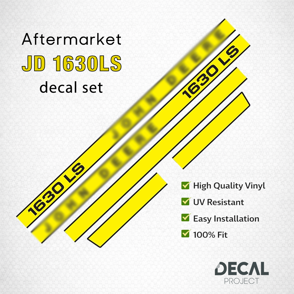 John Deere 1630 LS Decal Kit – Hood & Safety Stickers – Full Restoration Set