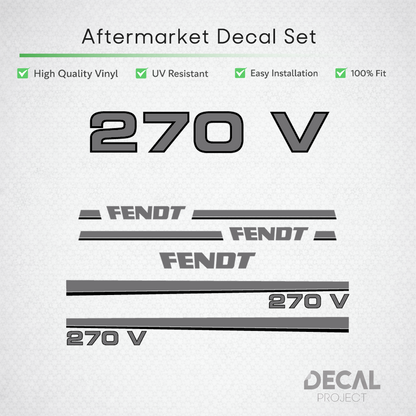 Fendt 270 V Decal Kit - Classic Vineyard Series Premium Vinyl Restoration Set