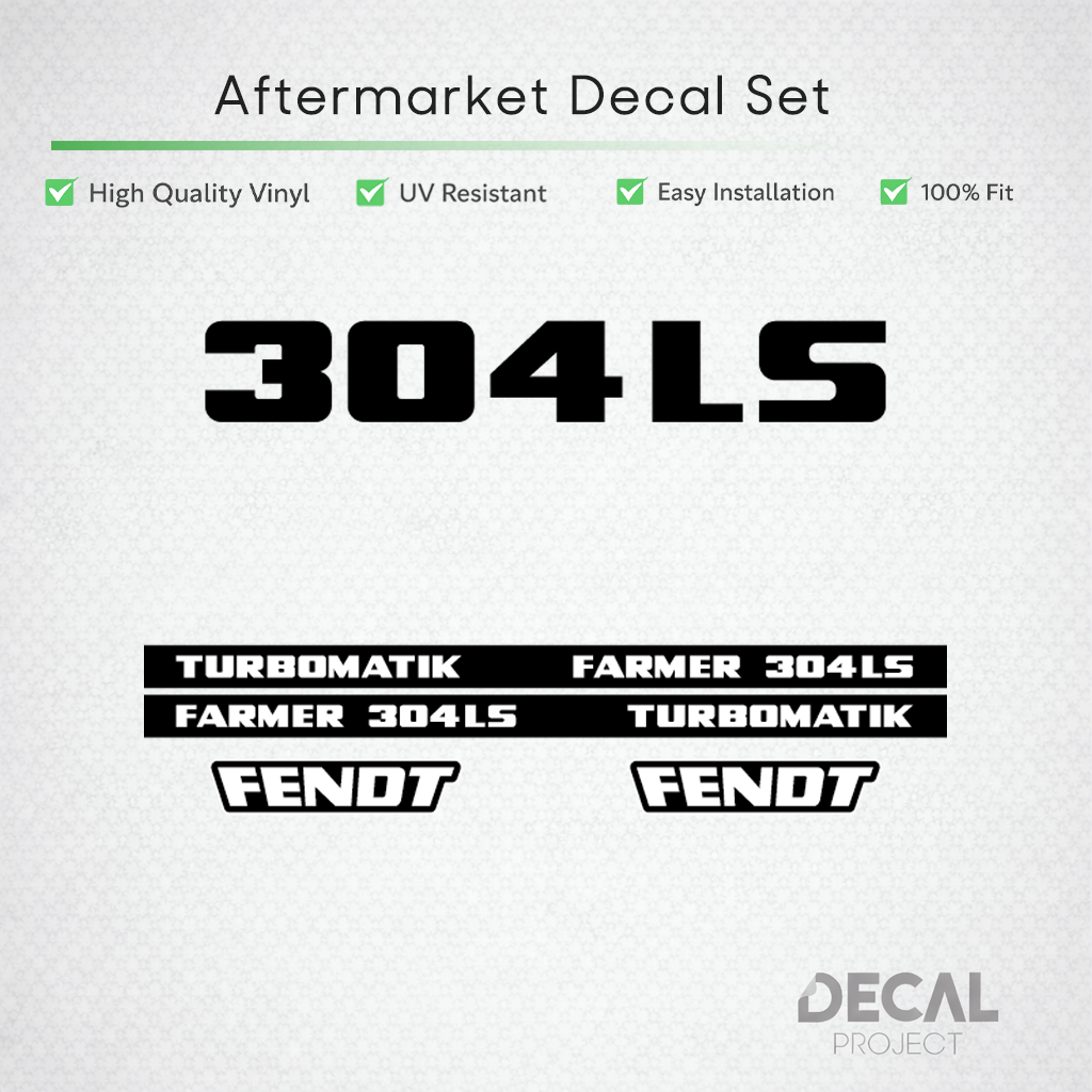 Fendt Farmer 304 LS Turbomatik Decal Set - Early 300 Series - OLD