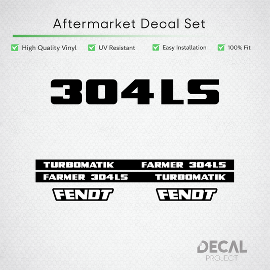 Fendt Farmer 304 LS Turbomatik Decal Set - Early 300 Series - OLD