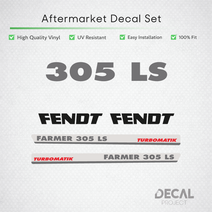Fendt Farmer 305 LS Turbomatik Decal Kit - Classic Farmer Series
