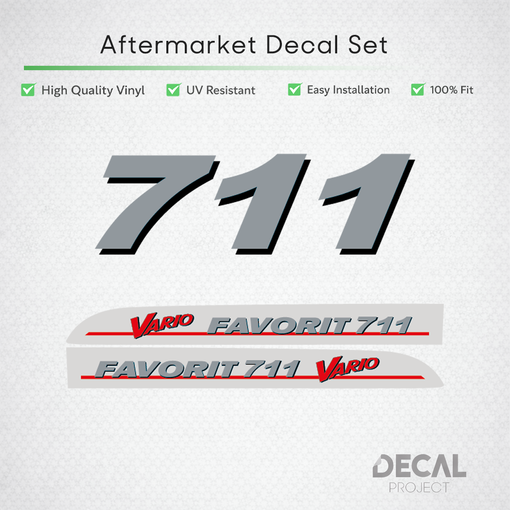 Fendt Favorit 711 Vario Decal Set - Early Gen 1 Restoration - Premium Vinyl Kit