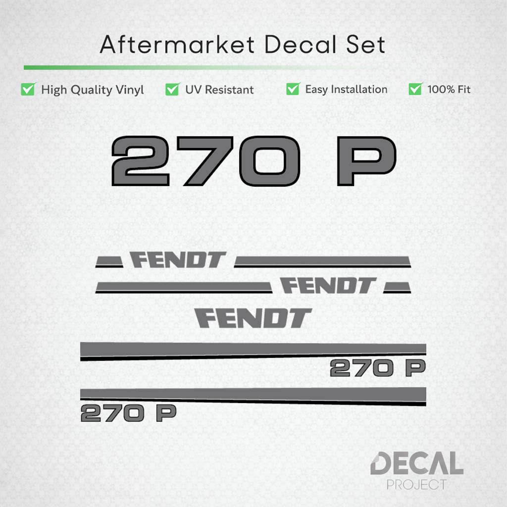 Fendt 270 P Decal Kit - Classic Plantation Series Premium Vinyl Restoration Set