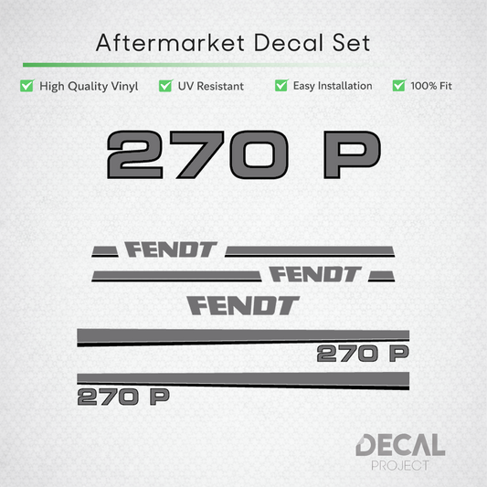 Fendt 270 P Decal Kit - Classic Plantation Series Premium Vinyl Restoration Set