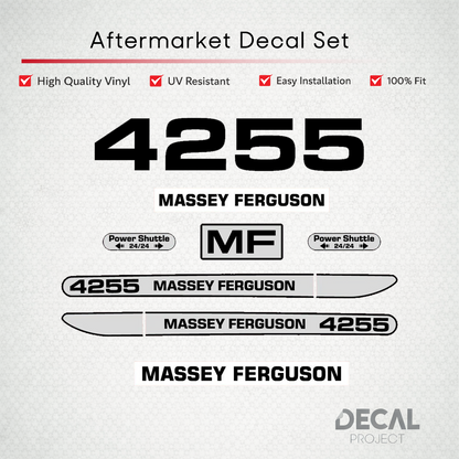 Aftermarket Decal Kit Compatible with Massey Ferguson 4255 – Premium Hood Stripe Graphics Set – Image 1