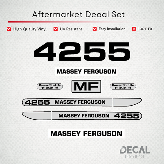 Aftermarket Decal Kit Compatible with Massey Ferguson 4255 – Premium Hood Stripe Graphics Set – Image 1