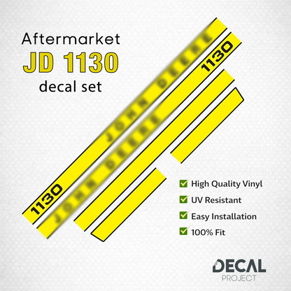 John Deere 1130 Decal Kit – Hood & Safety Stickers – Complete Replacement Set