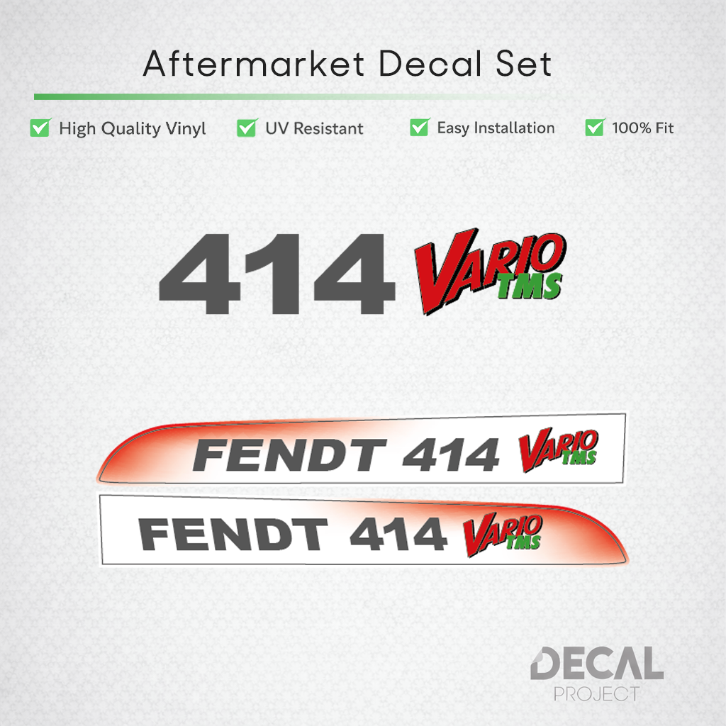 Fendt 414 Vario TMS Decal Kit - Hood Graphics Restoration serie 400