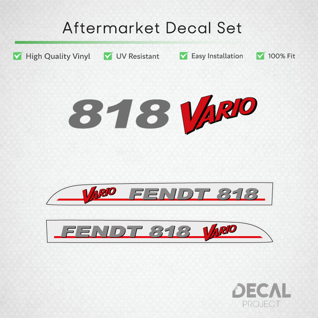 Fendt 818 Vario Decal Set - Premium 800 Series Restoration Vinyl Kit