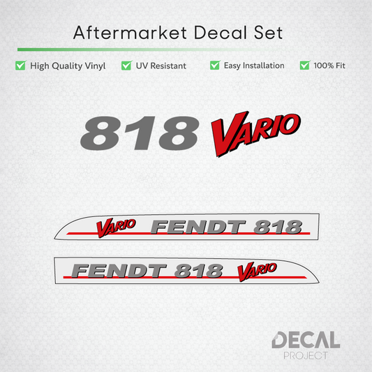 Fendt 818 Vario Decal Set - Premium 800 Series Restoration Vinyl Kit