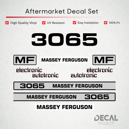 Aftermarket Decal Kit Compatible with Massey Ferguson 3065 – Electronic Model Restoration Set – Image 1